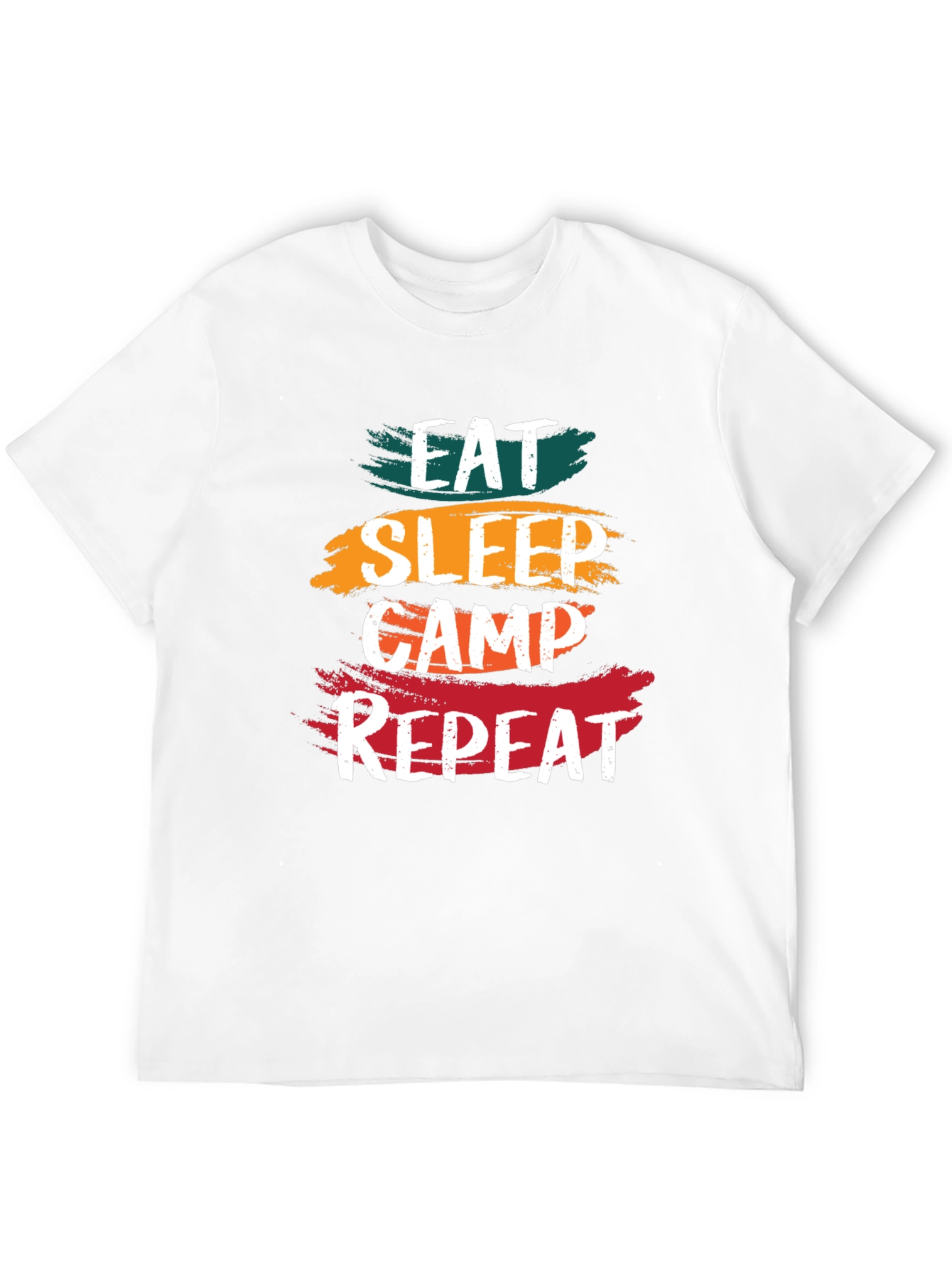 Eat Sleep Camp Repeat T-Shirt - Camping Adventure Tee