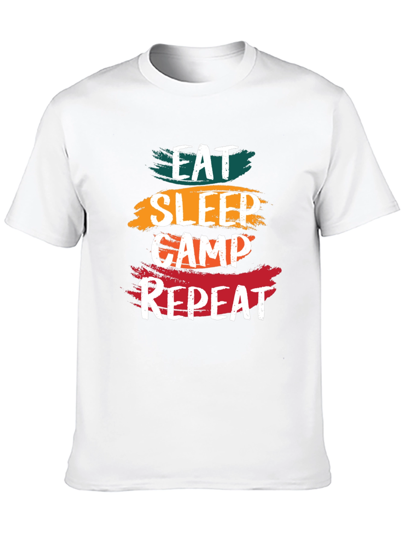 Eat Sleep Camp Repeat T-Shirt - Camping Adventure Tee