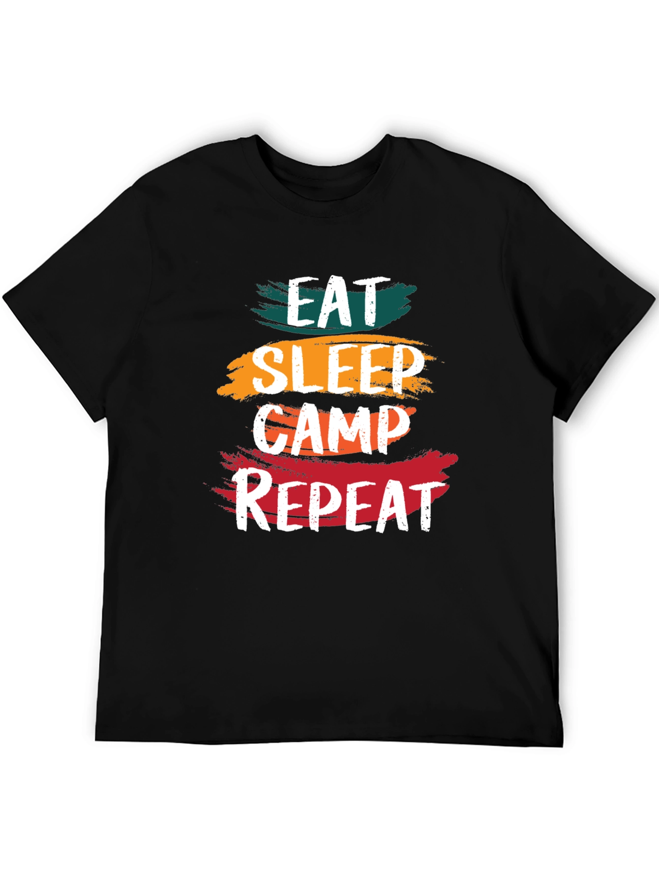 Eat Sleep Camp Repeat T-Shirt - Camping Adventure Tee