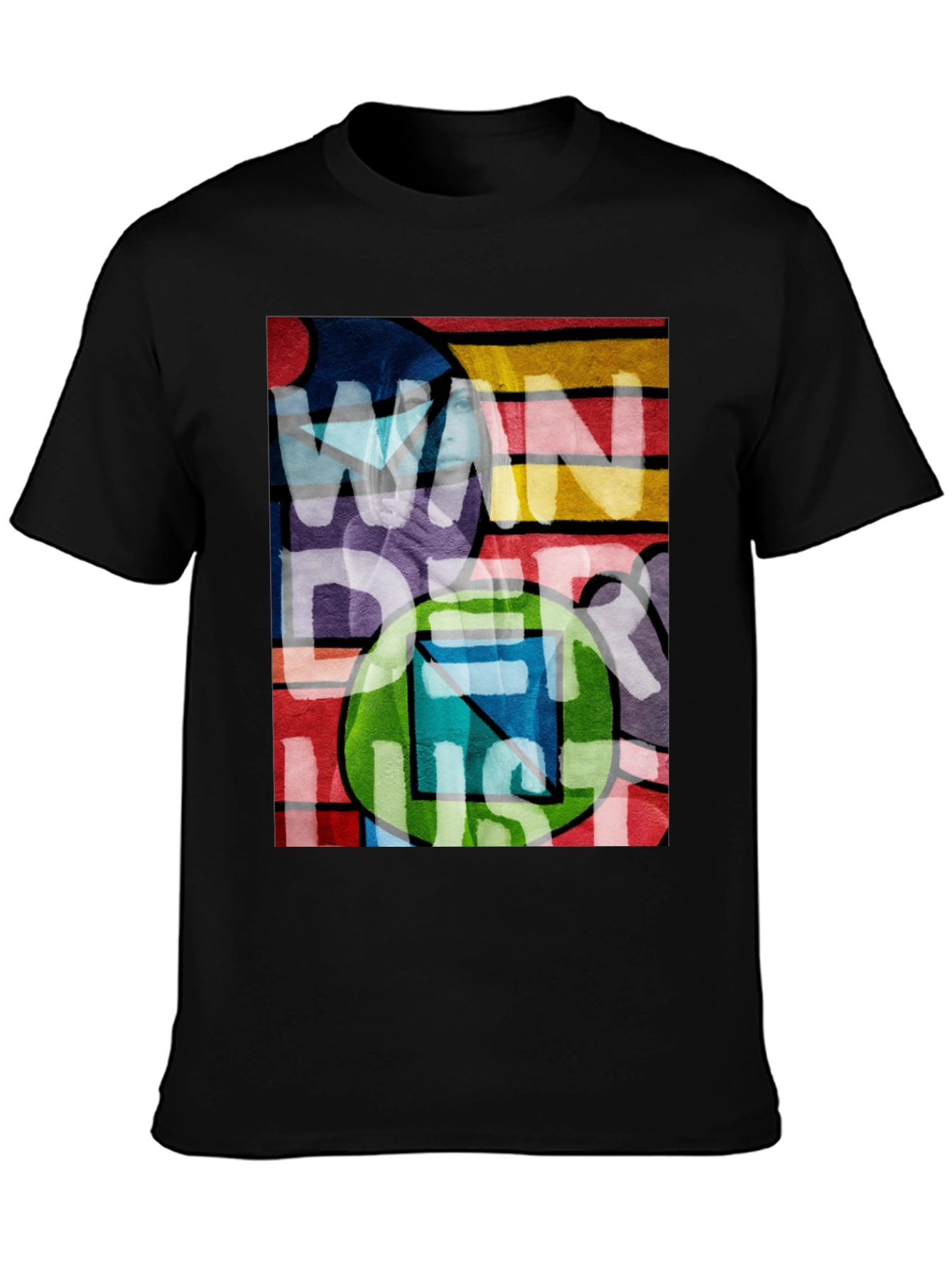 Wanderlust Graphic Tee - Black Cotton Blend