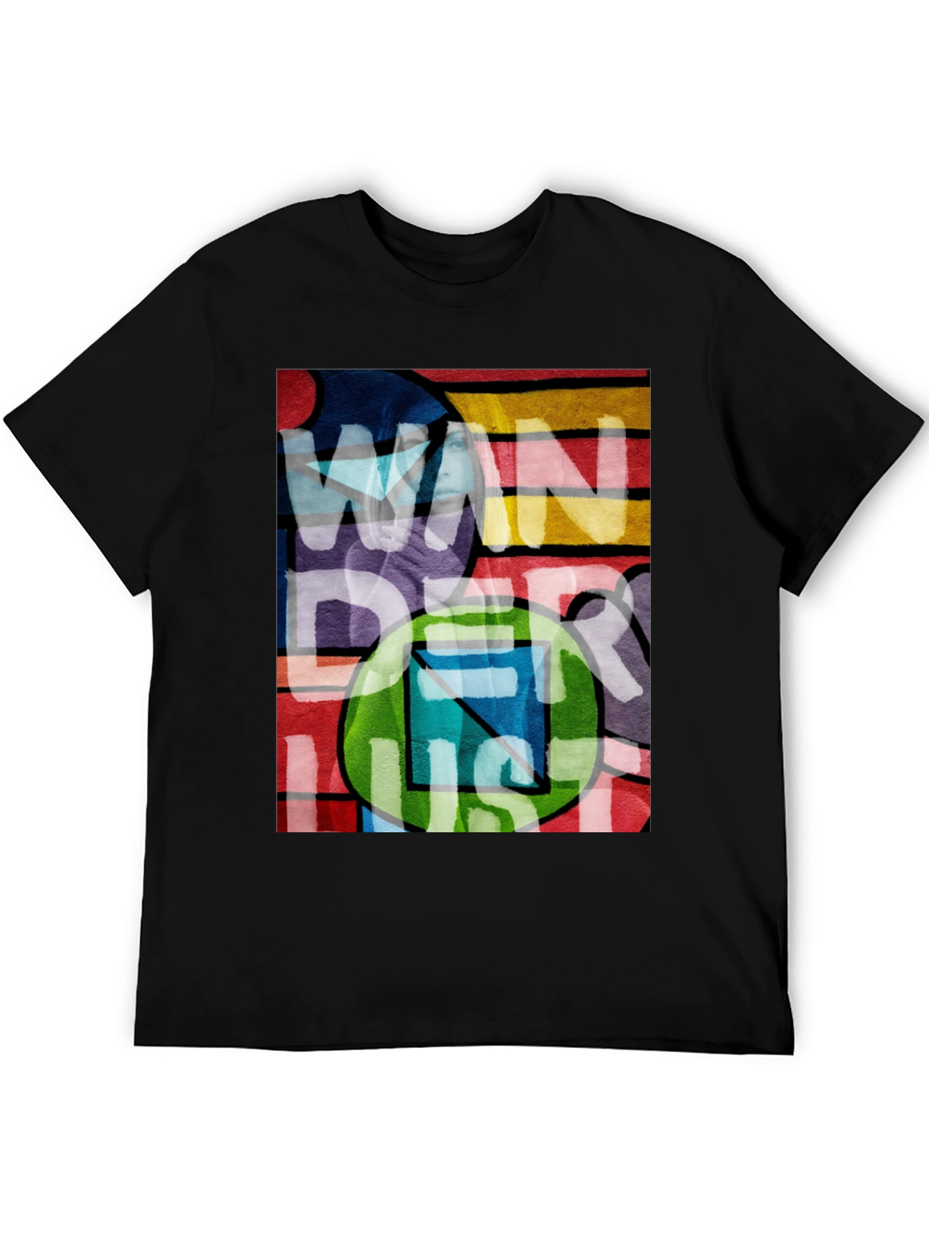 Wanderlust Graphic Tee - Black Cotton Blend