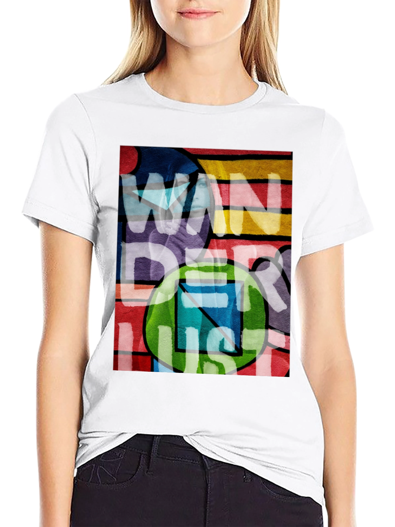 Wanderlust Graphic Tee - Black Cotton Blend