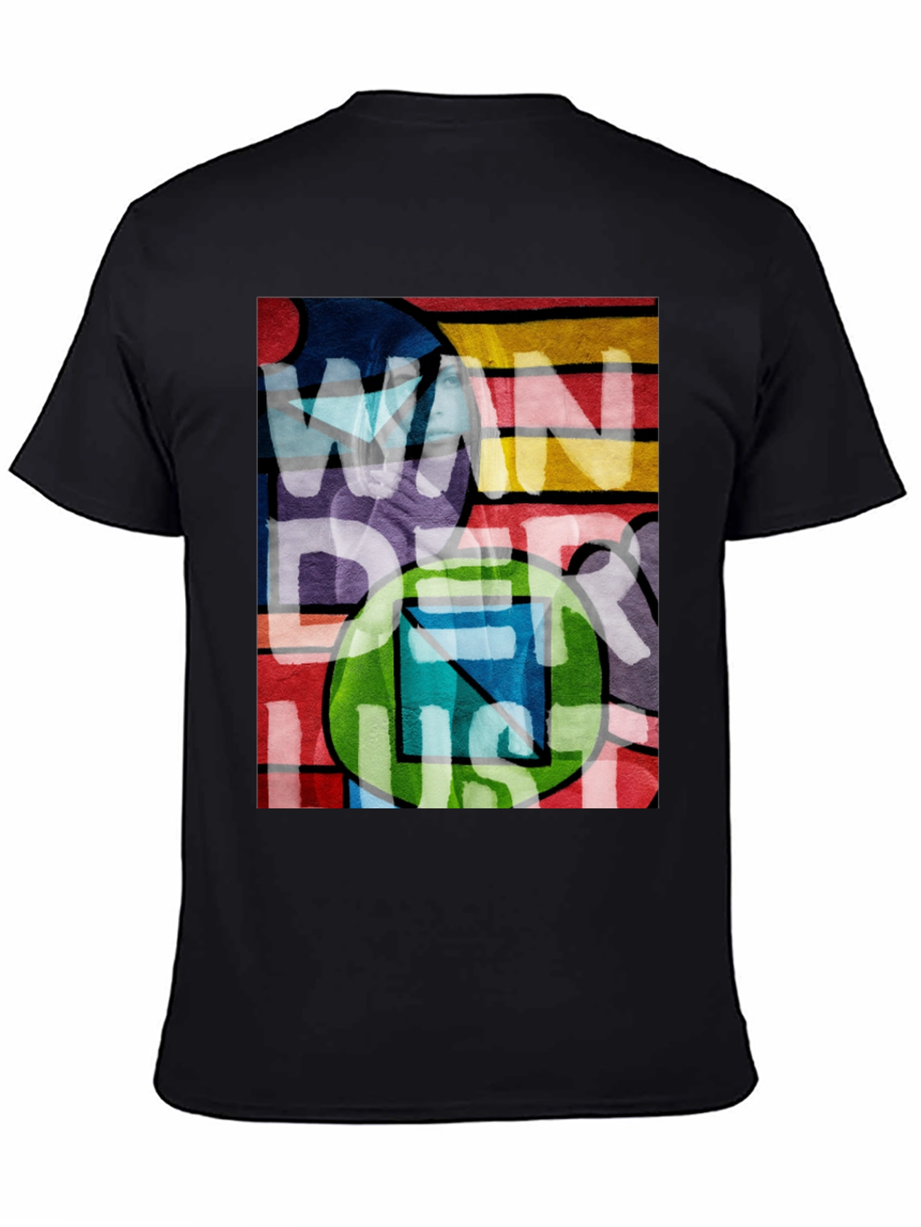 Wanderlust Graphic Tee - Black Cotton Blend
