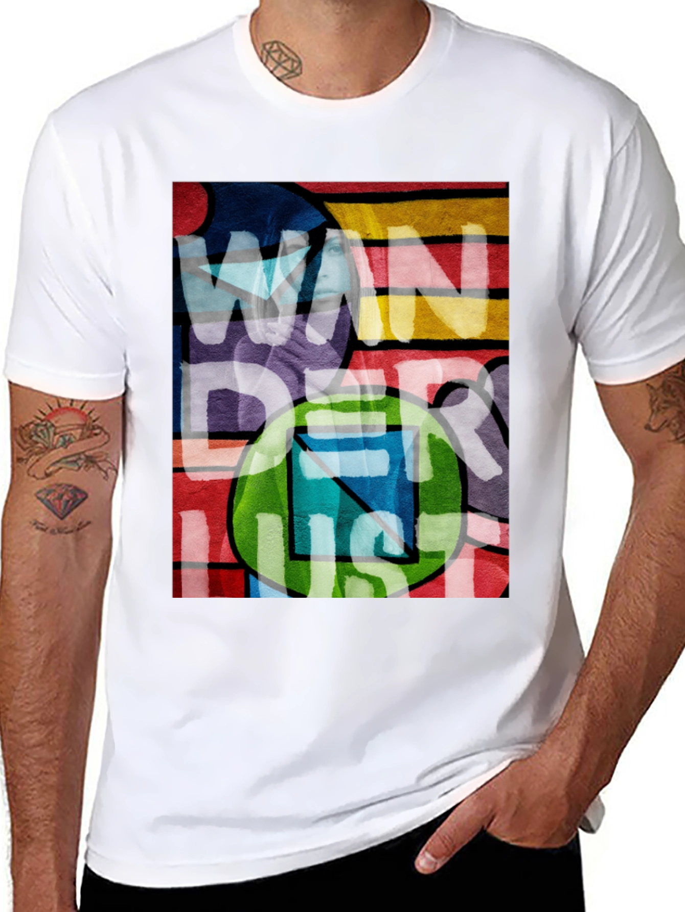 Wanderlust Graphic Tee - Black Cotton Blend