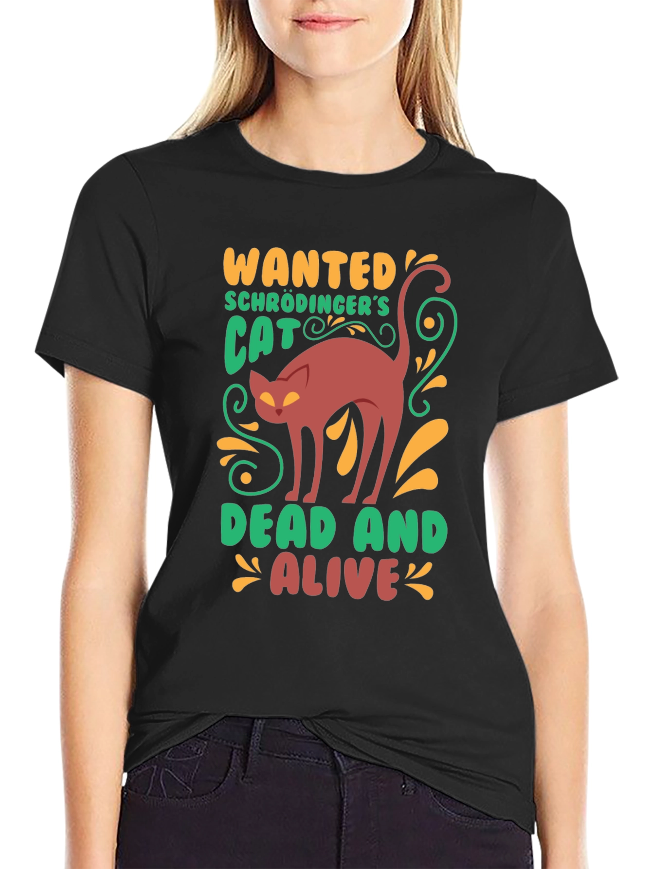 Schrödingers Cat Wanted T-Shirt