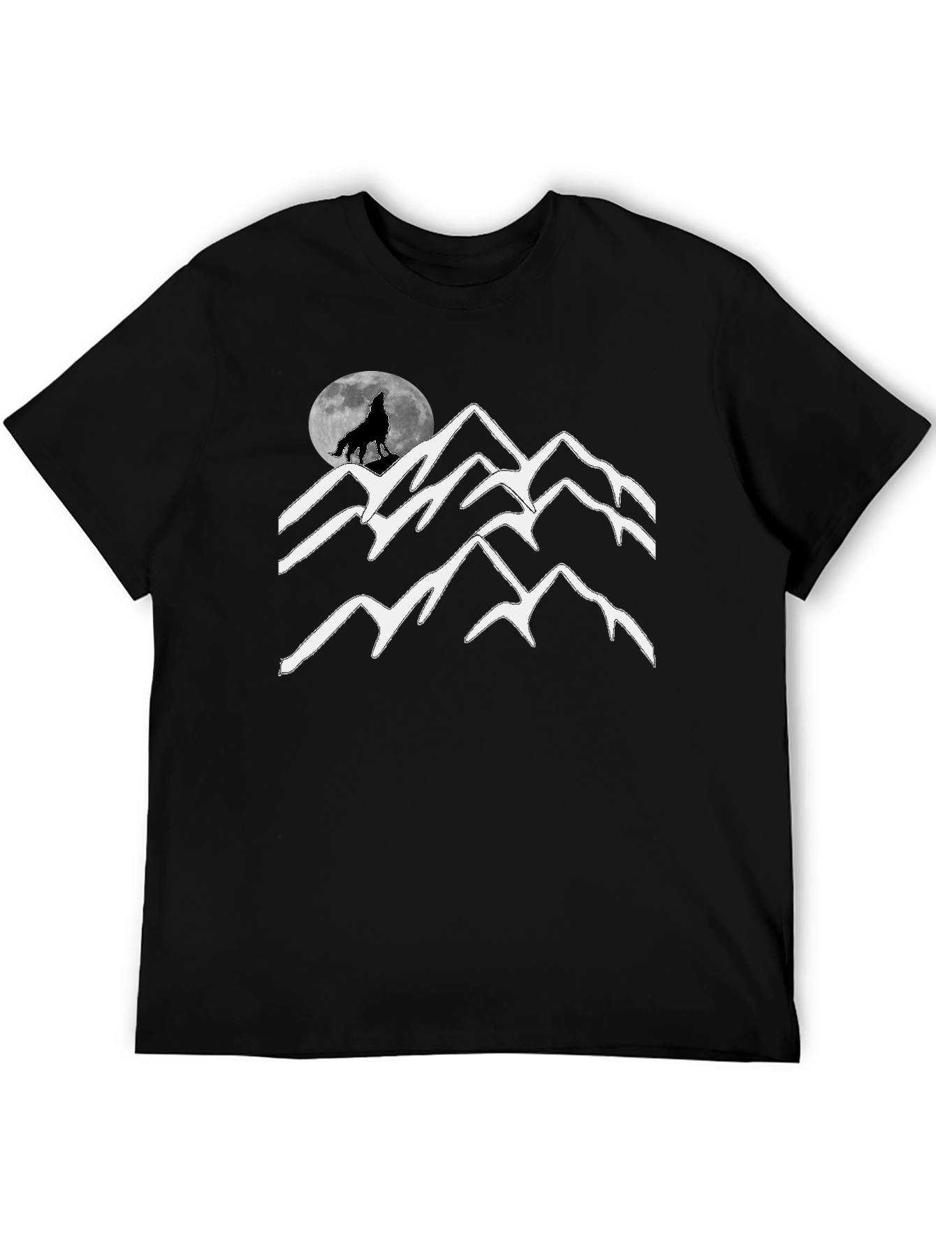 Wolf Moon Mountain Graphic Tee - Black
