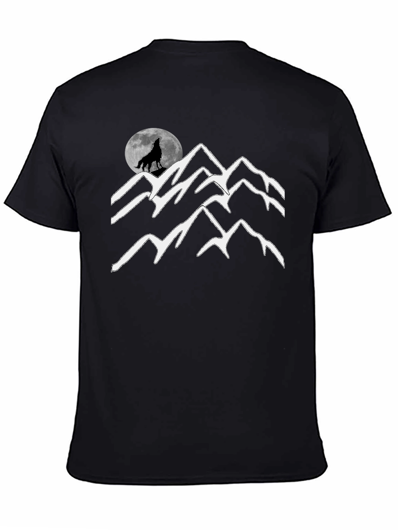 Wolf Moon Mountain Graphic Tee - Black