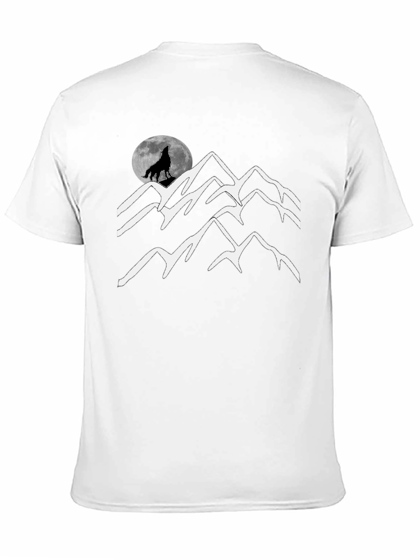 Wolf Moon Mountain Graphic Tee - Black