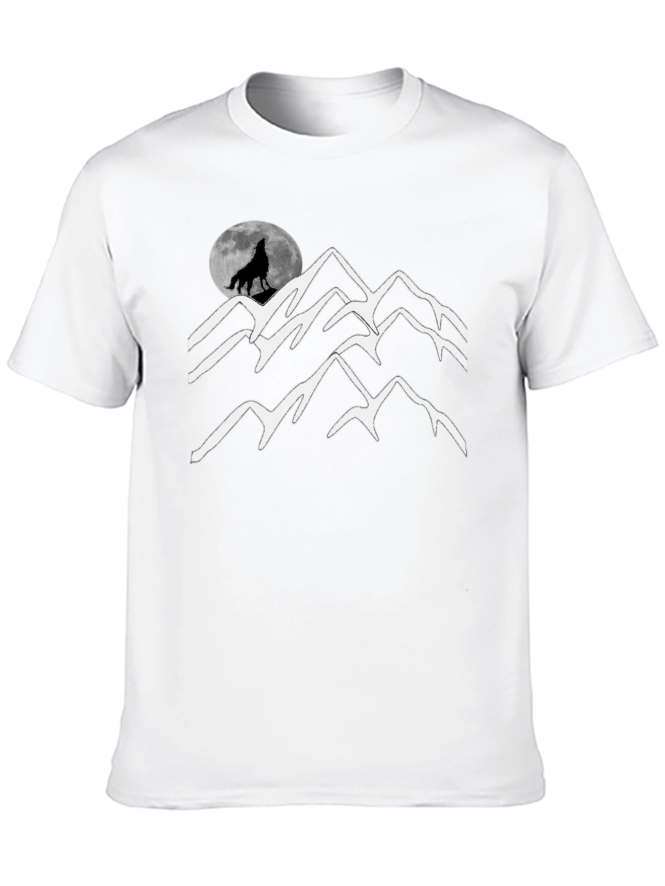 Wolf Moon Mountain Graphic Tee - Black
