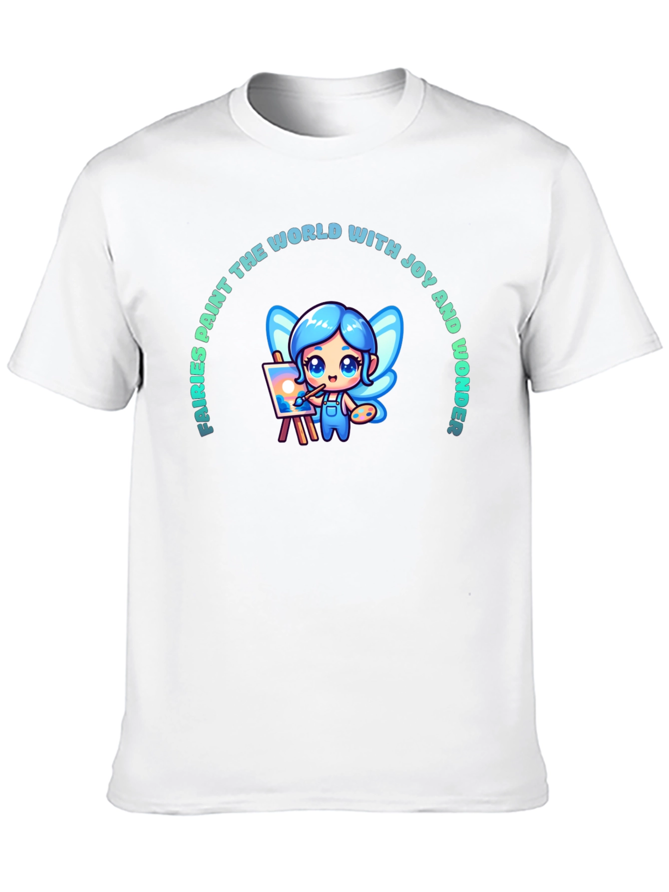 Fairies Paint Joy Graphic Tee - Black Unisex Shirt