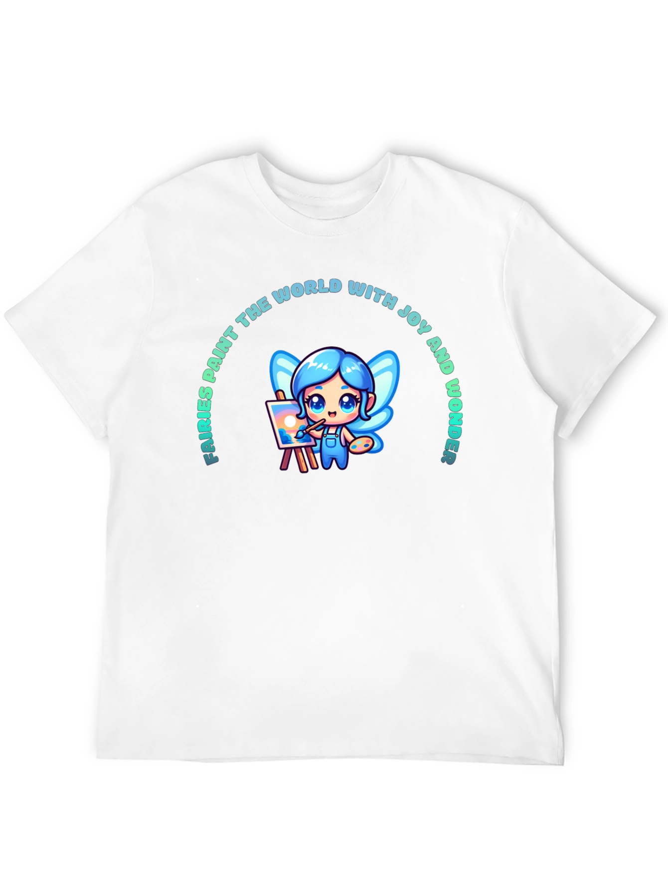 Fairies Paint Joy Graphic Tee - Black Unisex Shirt