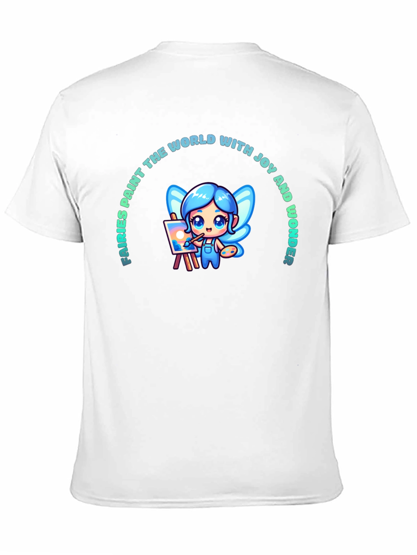 Fairies Paint Joy Graphic Tee - Black Unisex Shirt