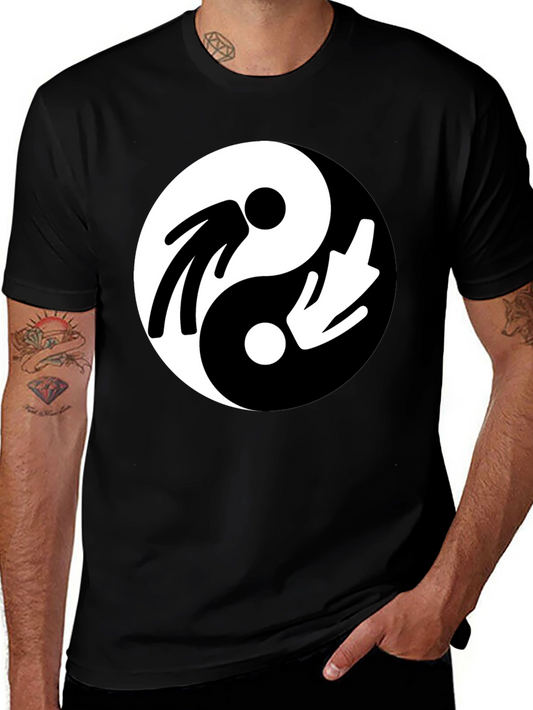 Yin Yang Mens Graphic T-Shirt - Balance