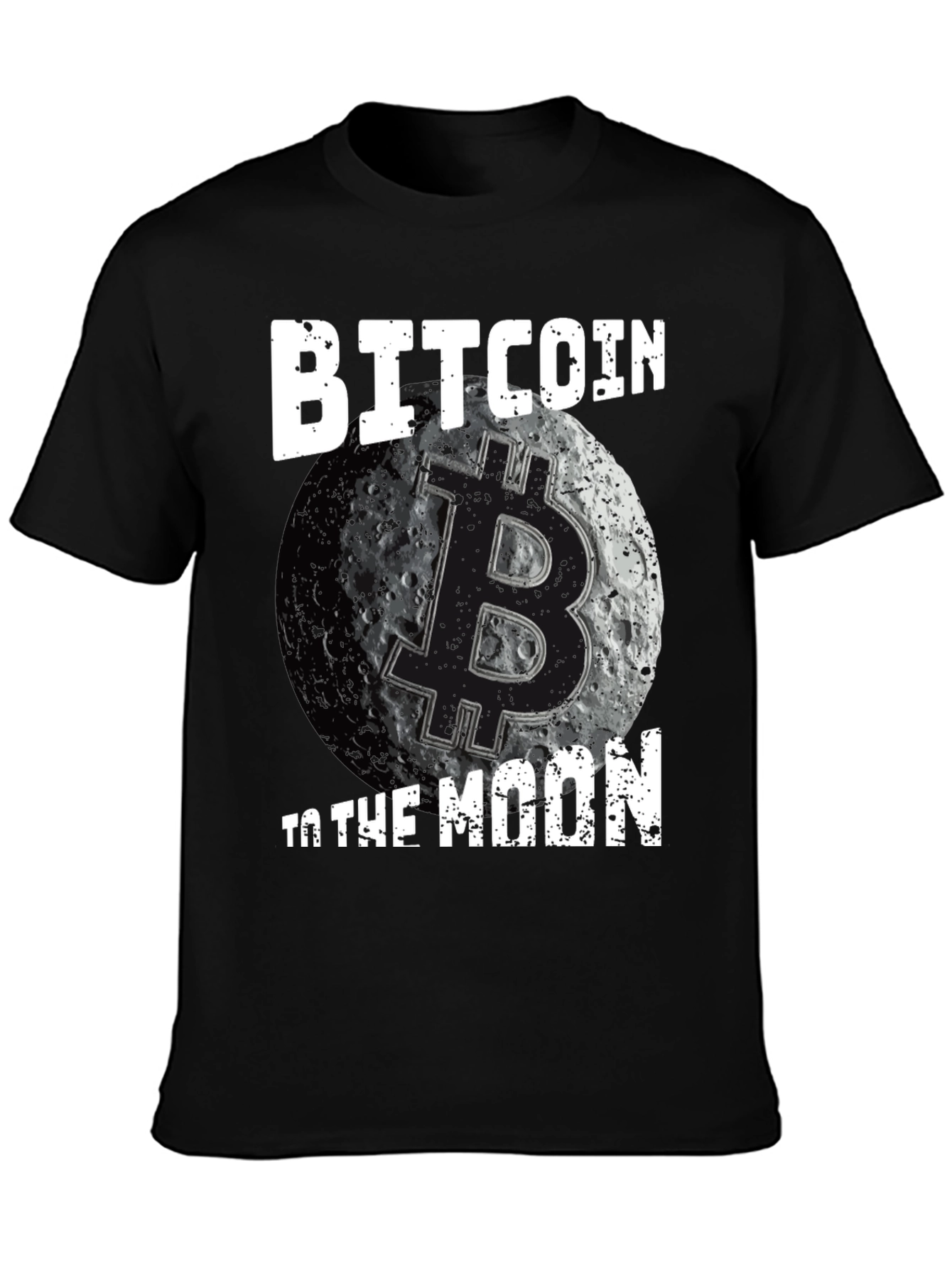 Bitcoin to the Moon Black T-Shirt