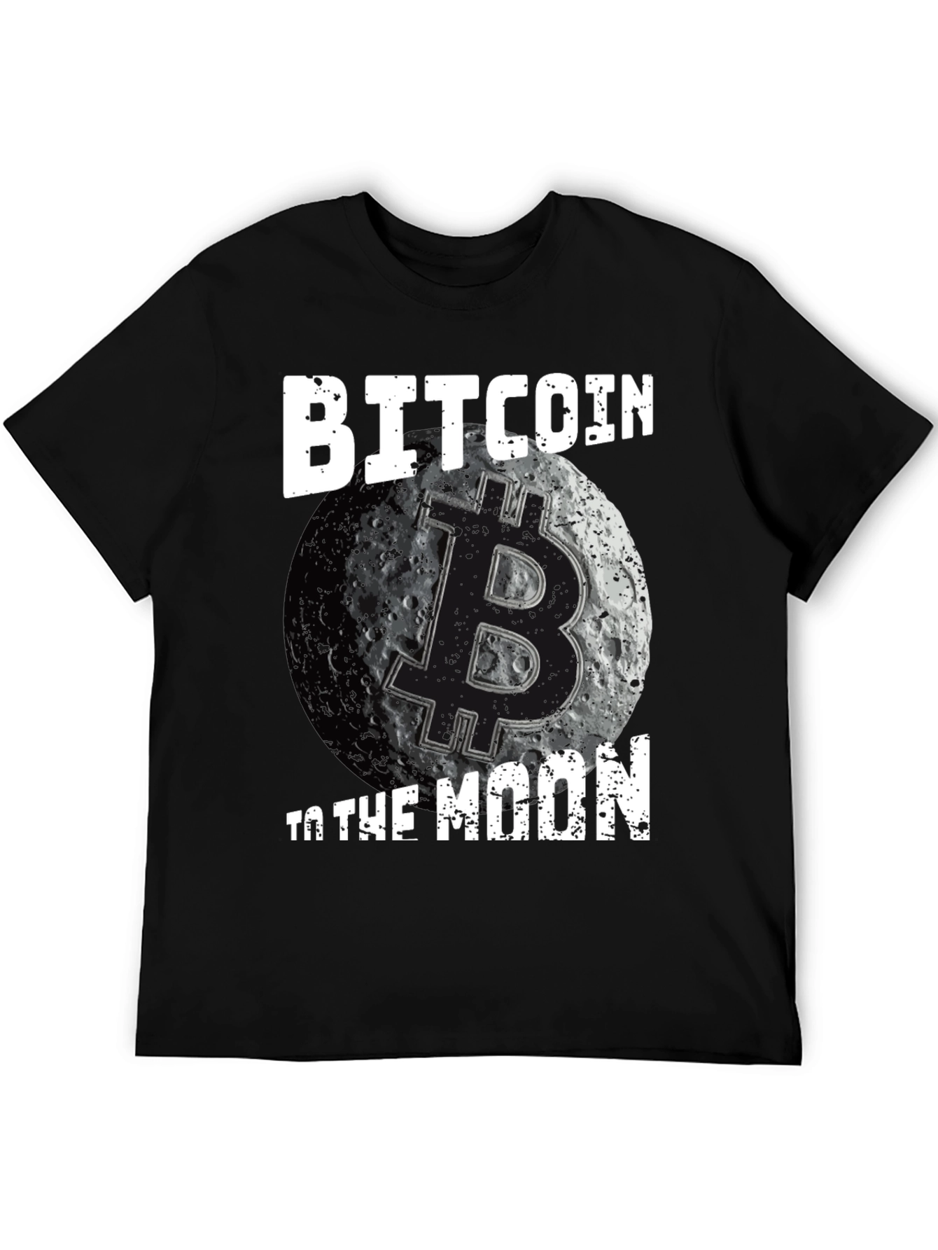 Bitcoin to the Moon Black T-Shirt