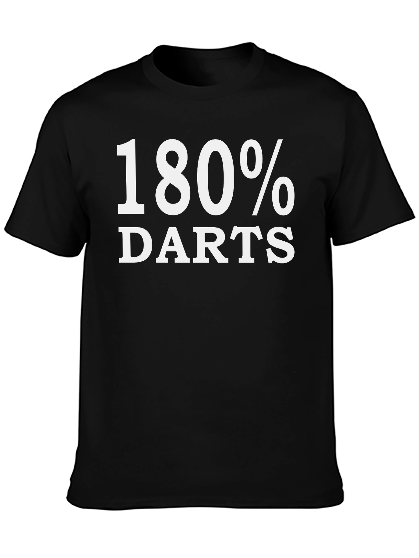 180% Darts T-Shirt - Black Sporty Tee