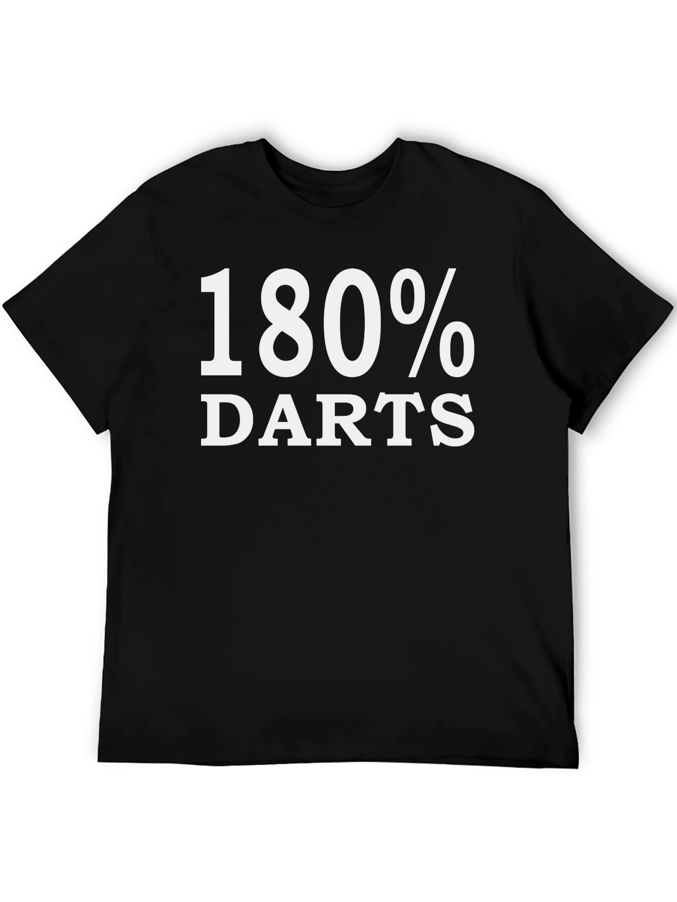 180% Darts T-Shirt - Black Sporty Tee