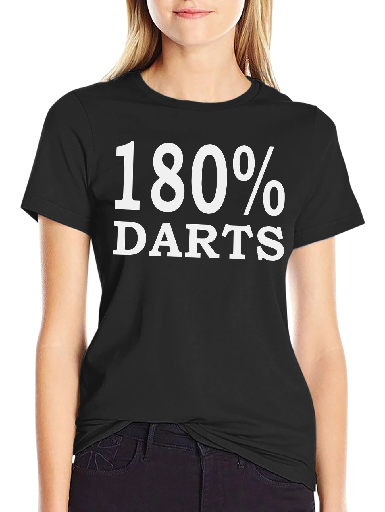 180% Darts T-Shirt - Black Sporty Tee