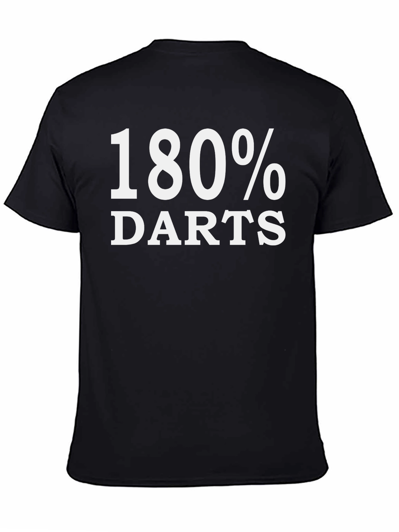 180% Darts T-Shirt - Black Sporty Tee