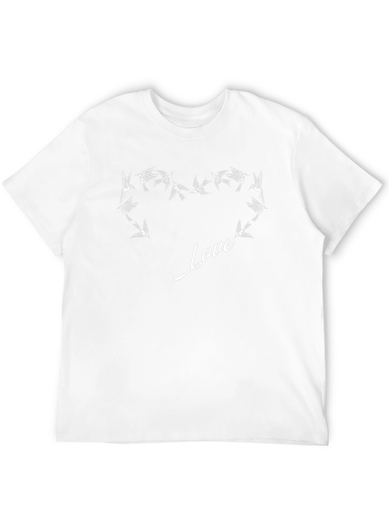 Love Birds Graphic Tee - Black Cotton T-Shirt