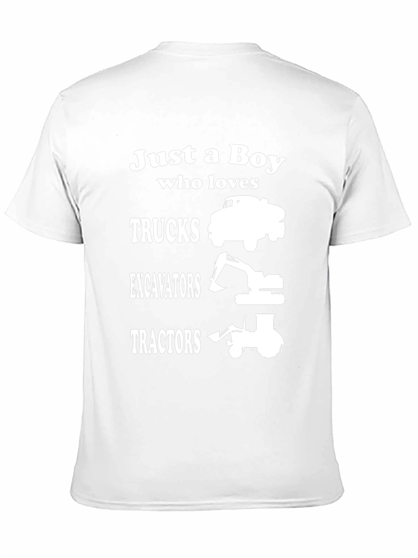 Boy Who Loves Trucks Excavators Tractors T-Shirt