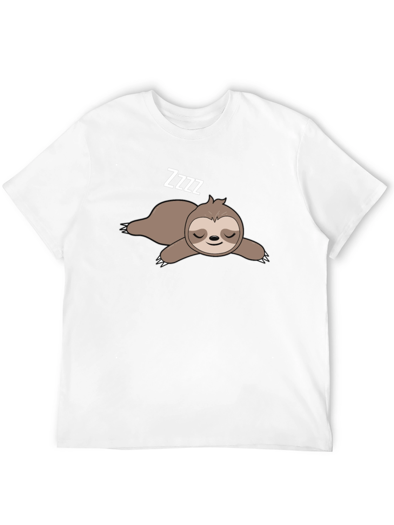 Sleeping Sloth Graphic T-Shirt - Black