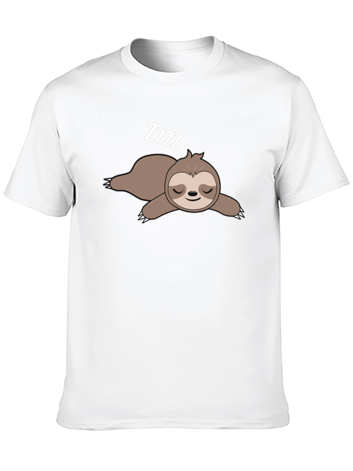 Sleeping Sloth Graphic T-Shirt - Black