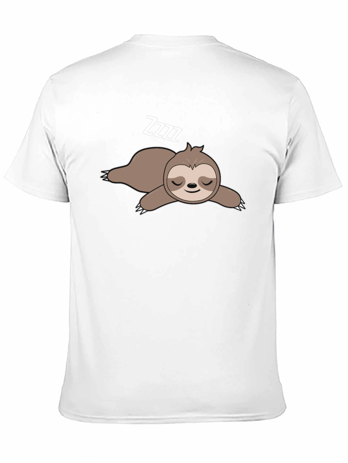 Sleeping Sloth Graphic T-Shirt - Black