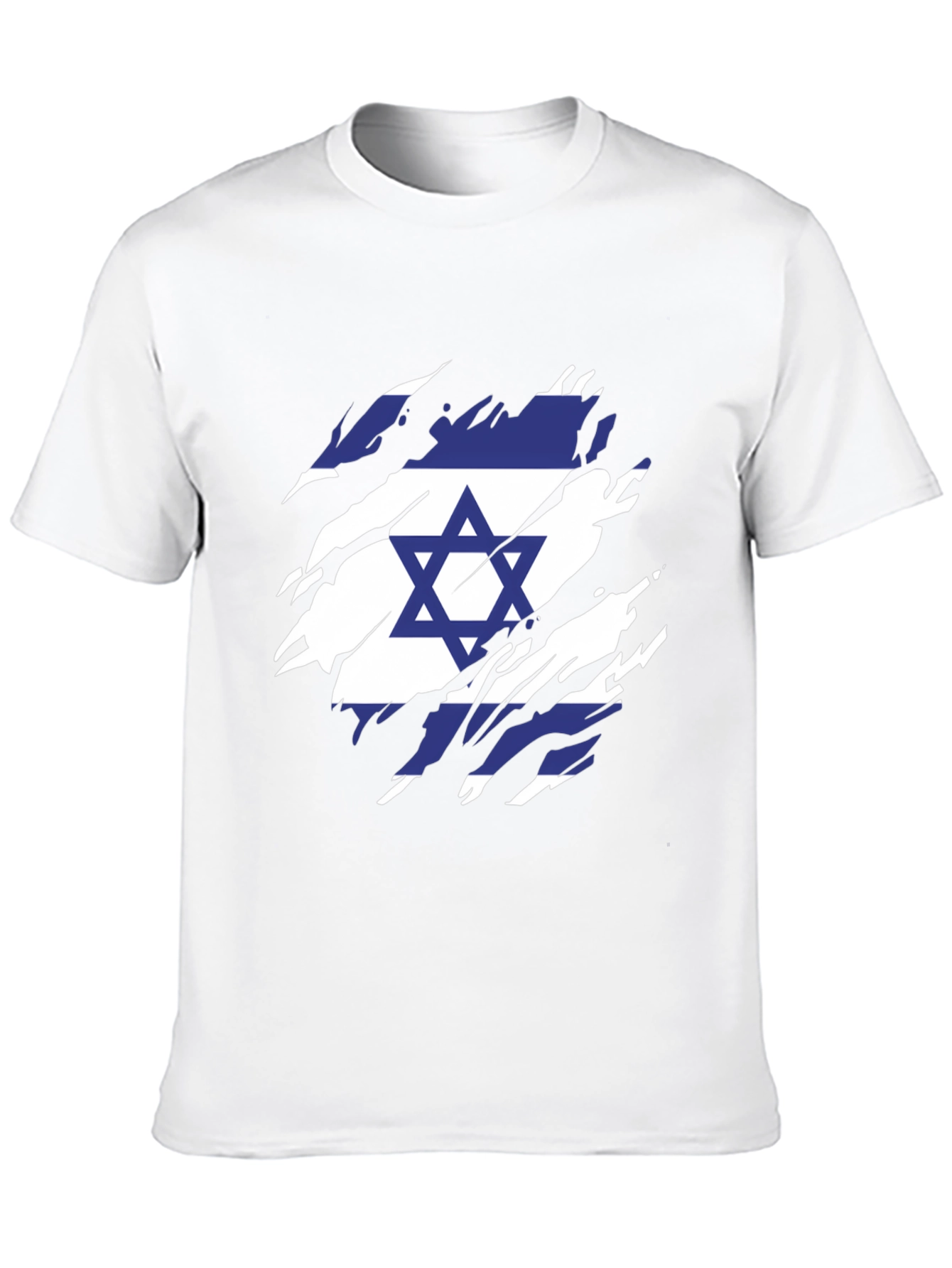 Israel Flag Ripped T-Shirt - Mens Patriotic Tee