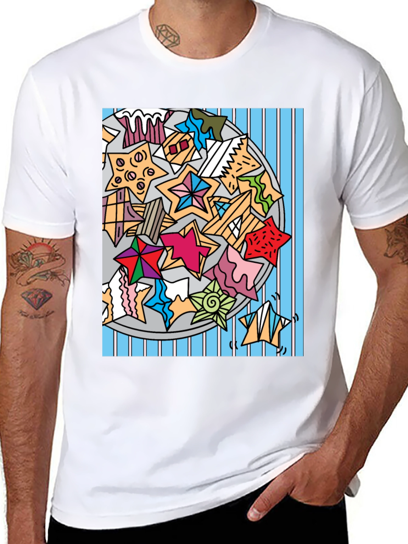 Star Cookies Graphic T-Shirt - Fun & Festive!
