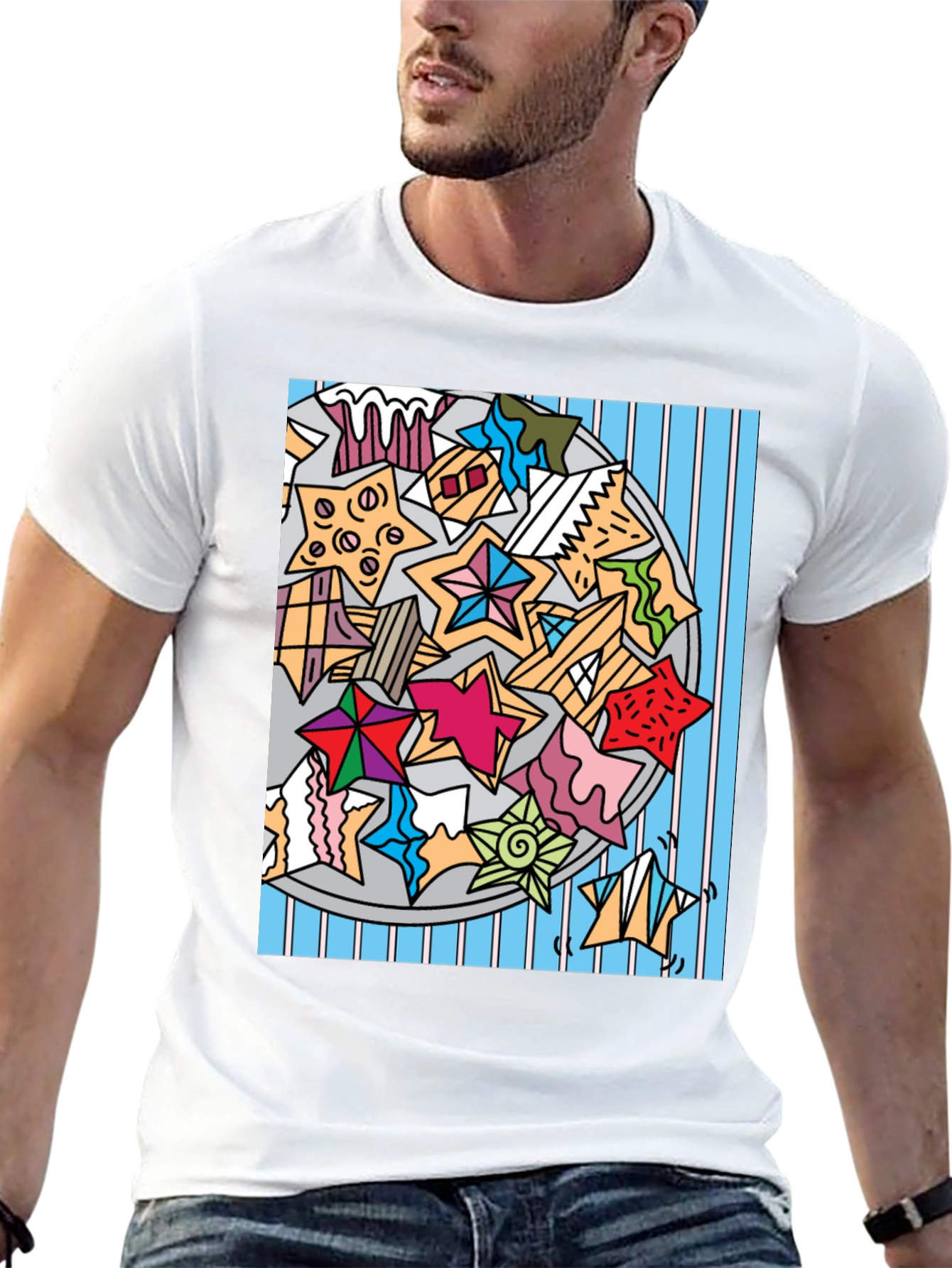 Star Cookies Graphic T-Shirt - Fun & Festive!