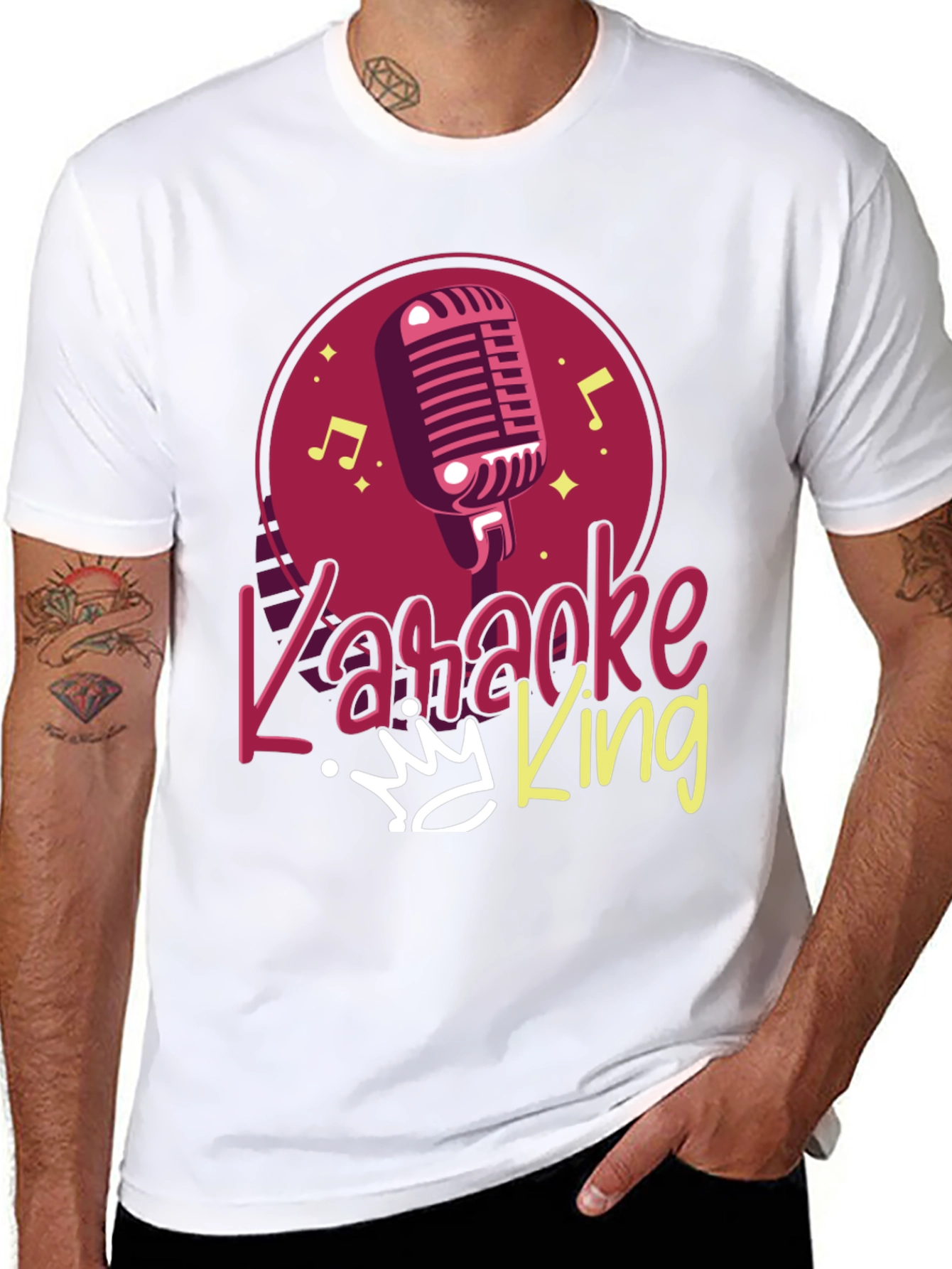 Karaoke King Black T-Shirt - Sing Your Heart Out!