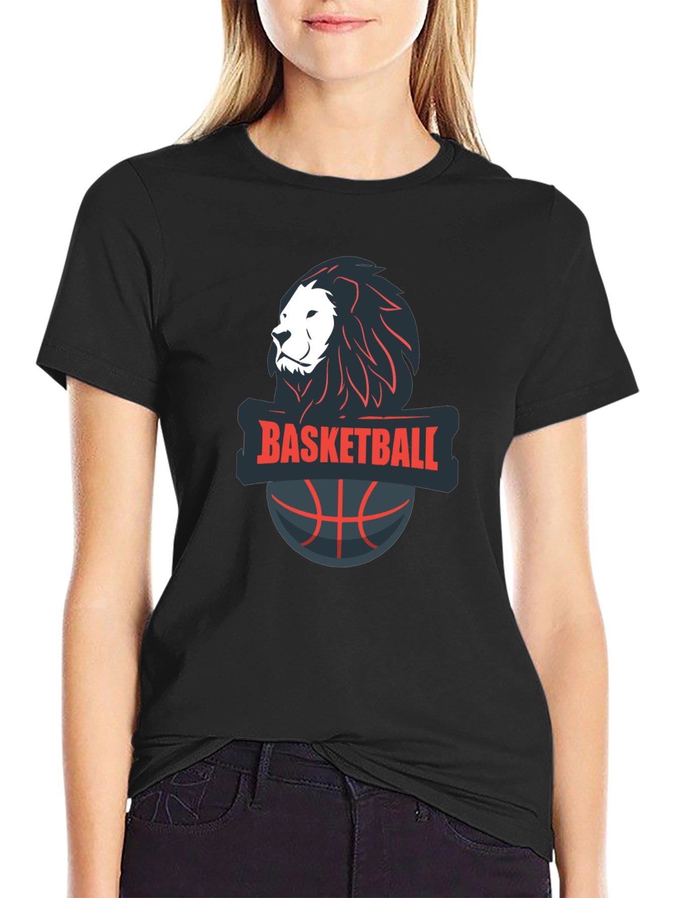 Basketball Lion Graphic Tee - Cool Sports T-Shirt