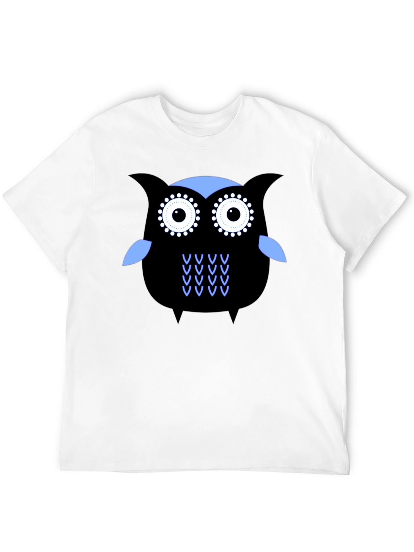 Cool Owl Graphic Tee - Black