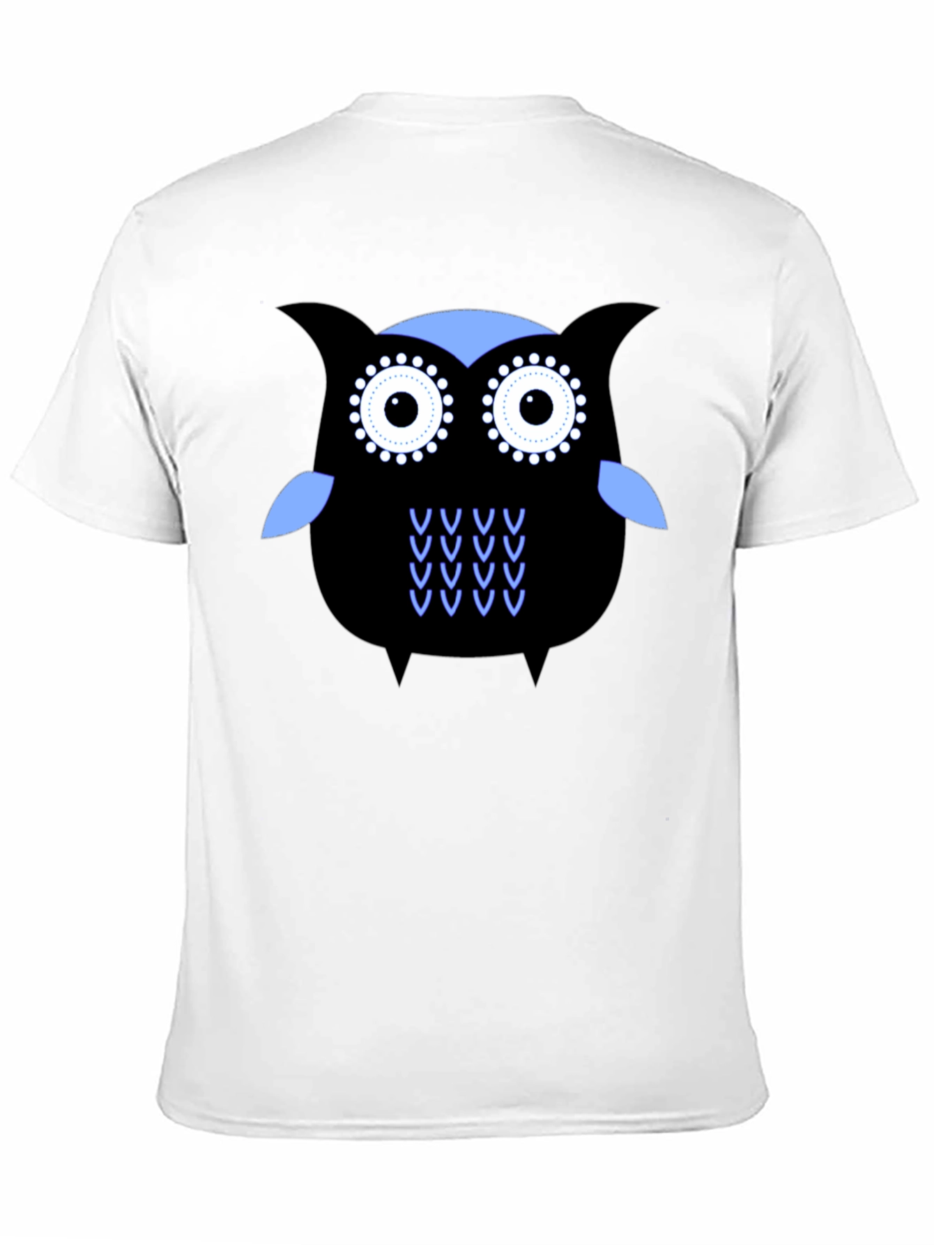 Cool Owl Graphic Tee - Black