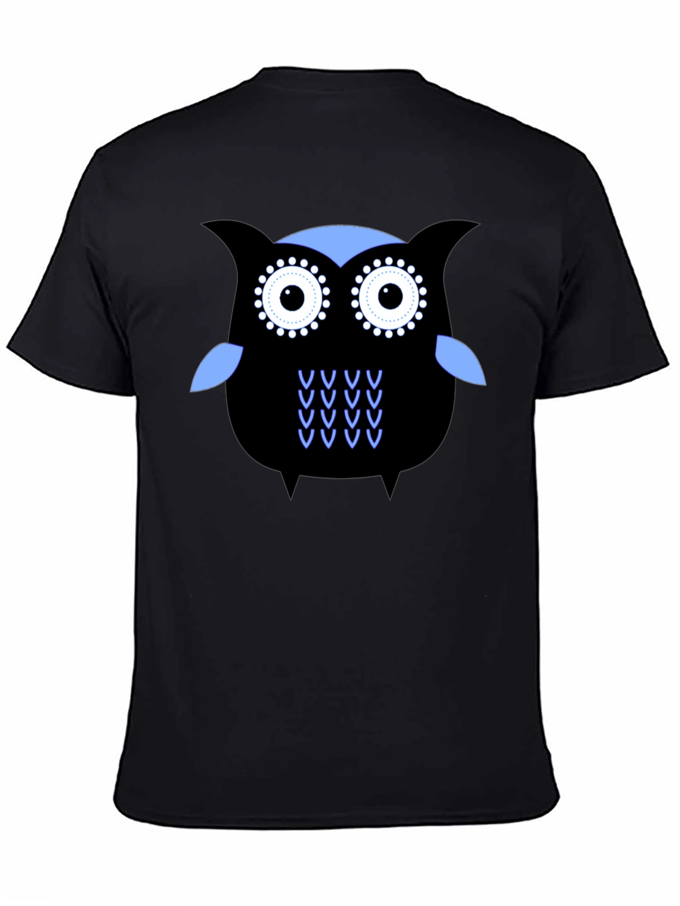 Cool Owl Graphic Tee - Black