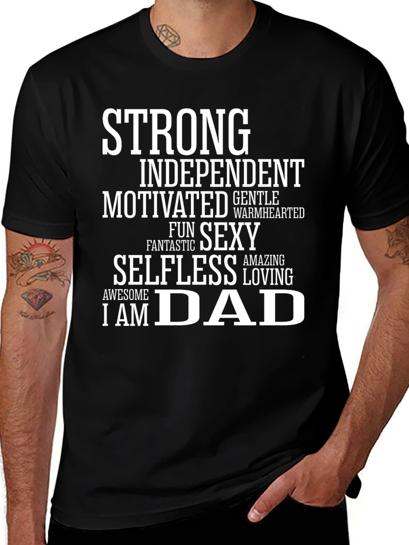 Strong Dad Graphic Tee - Mens Black T-Shirt