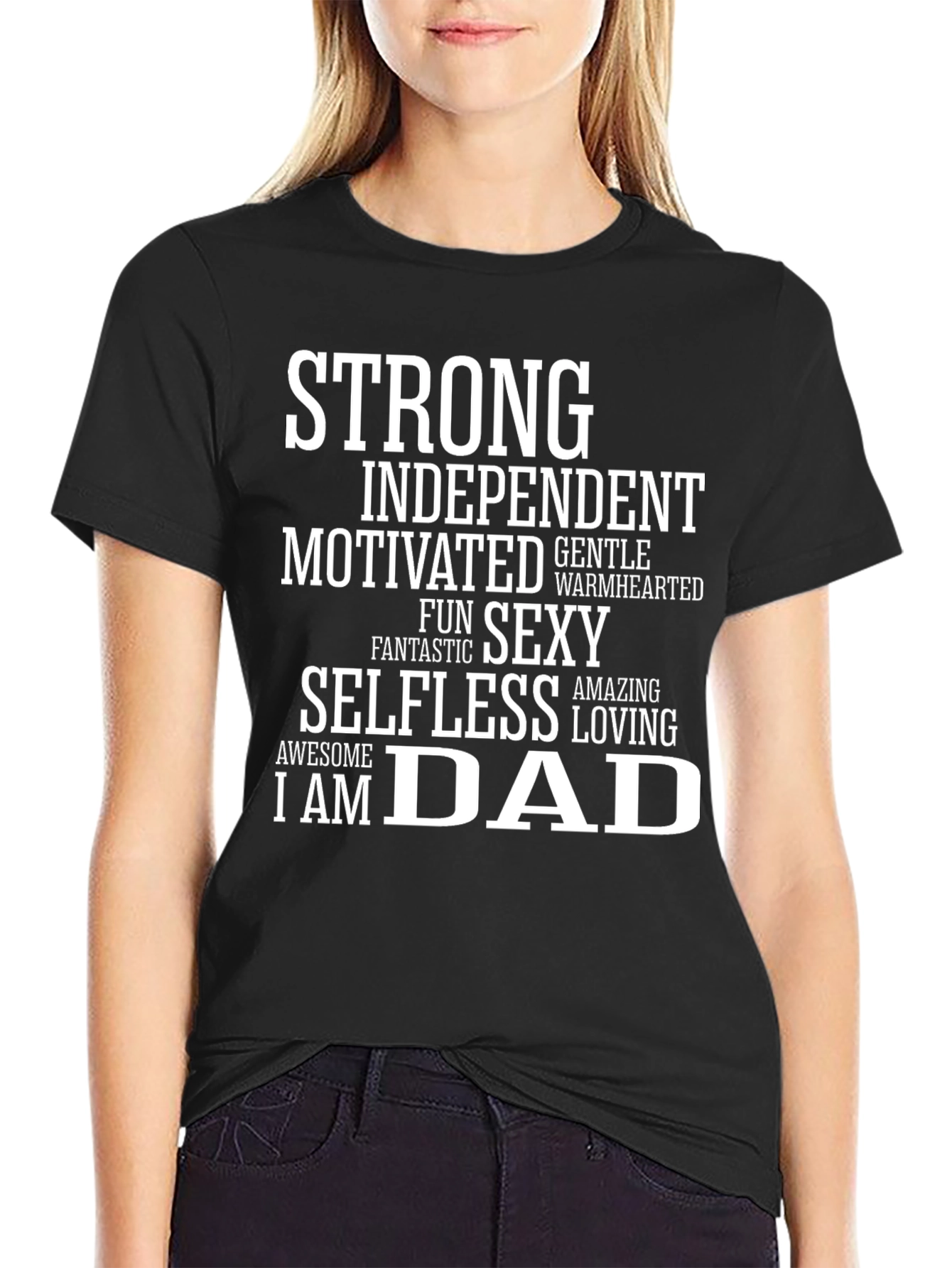 Strong Dad Graphic Tee - Mens Black T-Shirt