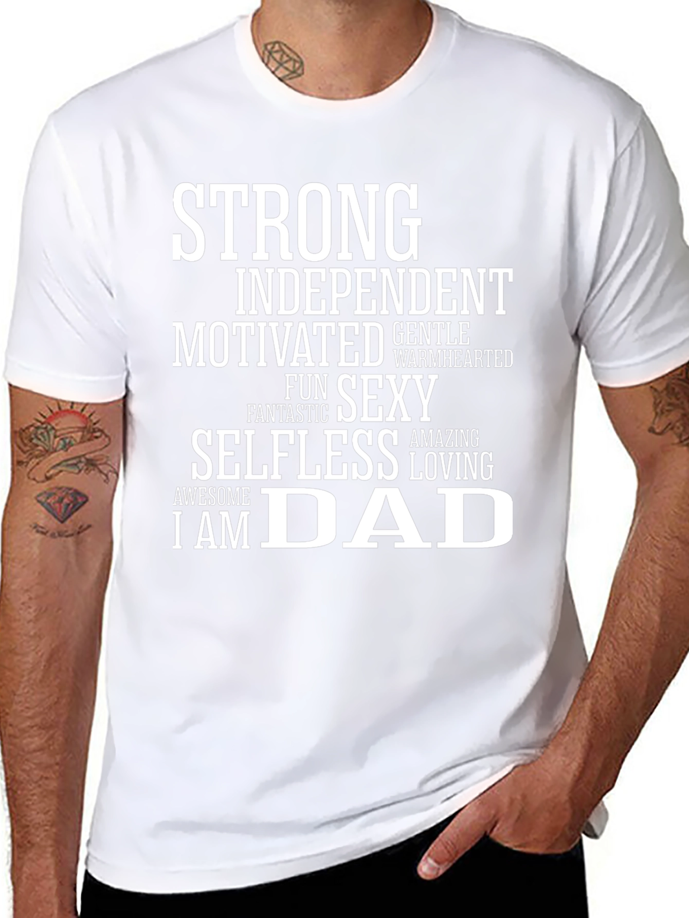 Strong Dad Graphic Tee - Mens Black T-Shirt