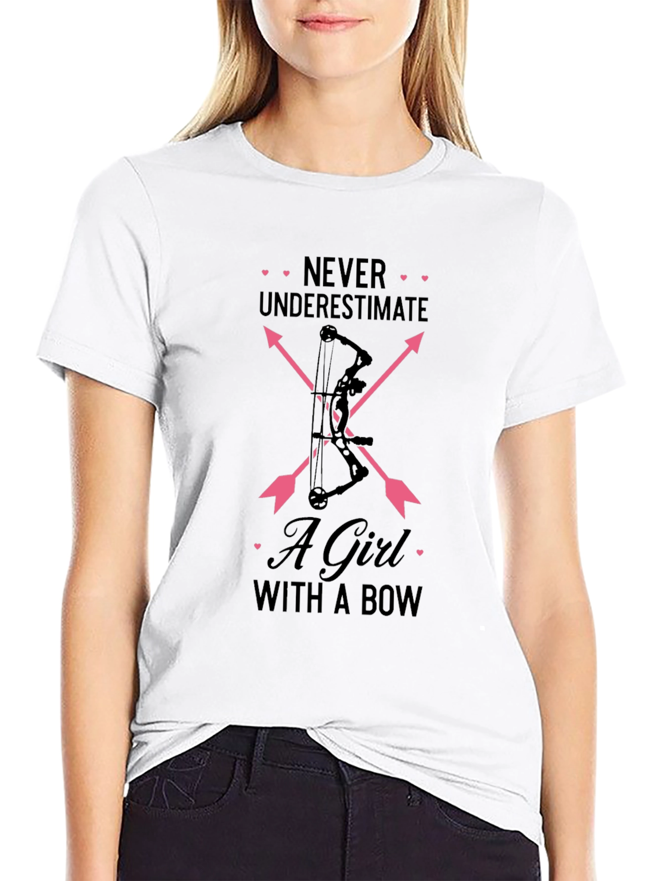 Never Underestimate a Girl with a Bow T-Shirt
