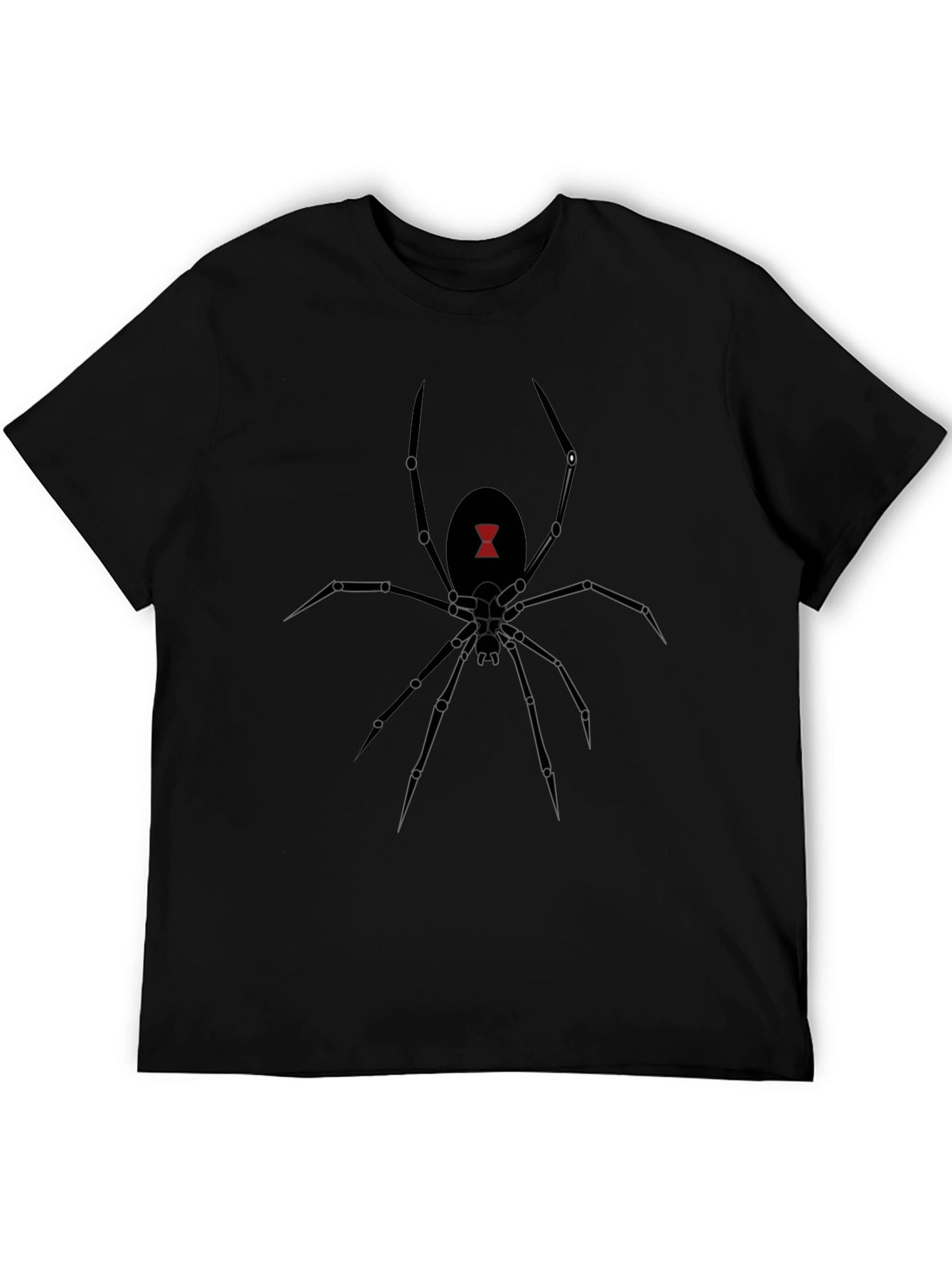Black Widow Spider Graphic Tee - Mens Black T-Shirt