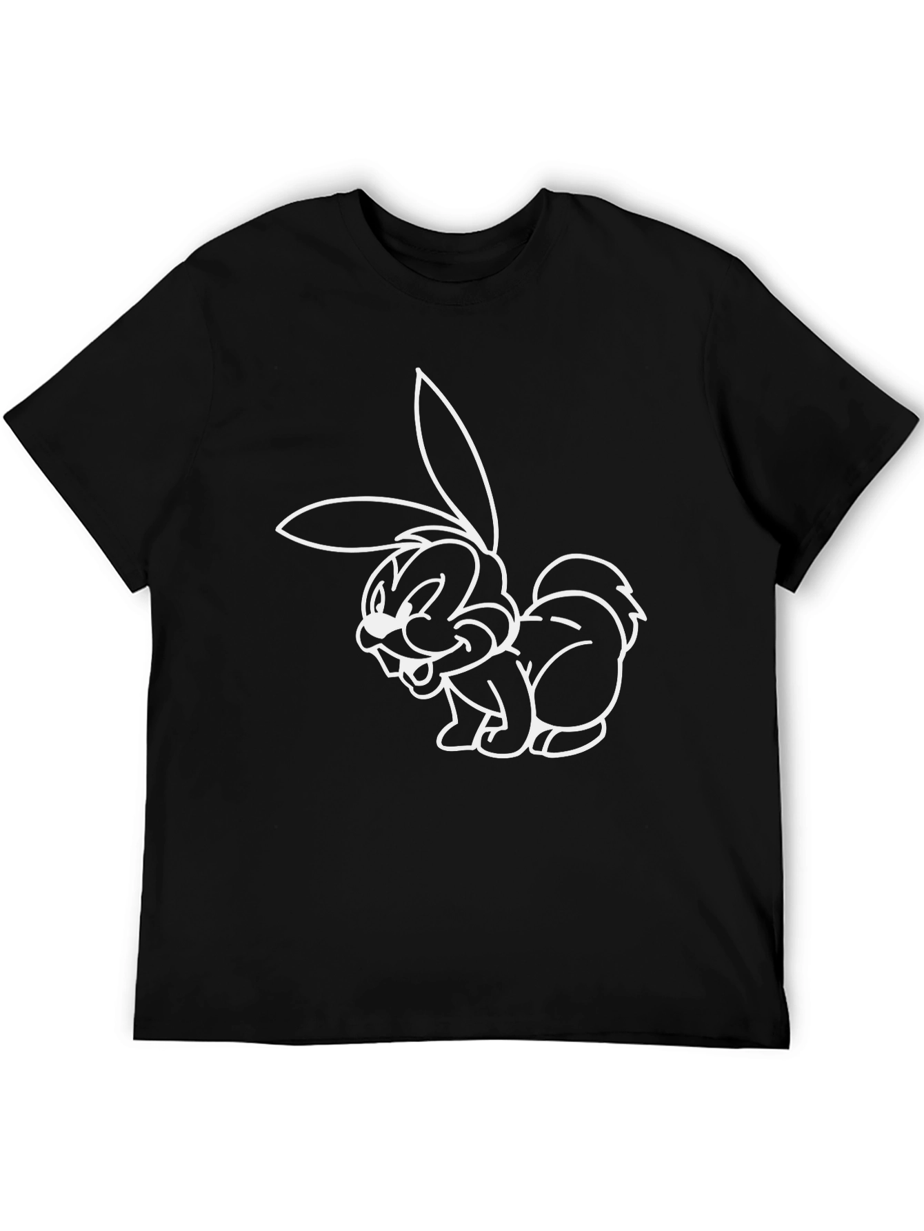 Funny Cartoon Bunny Graphic T-Shirt