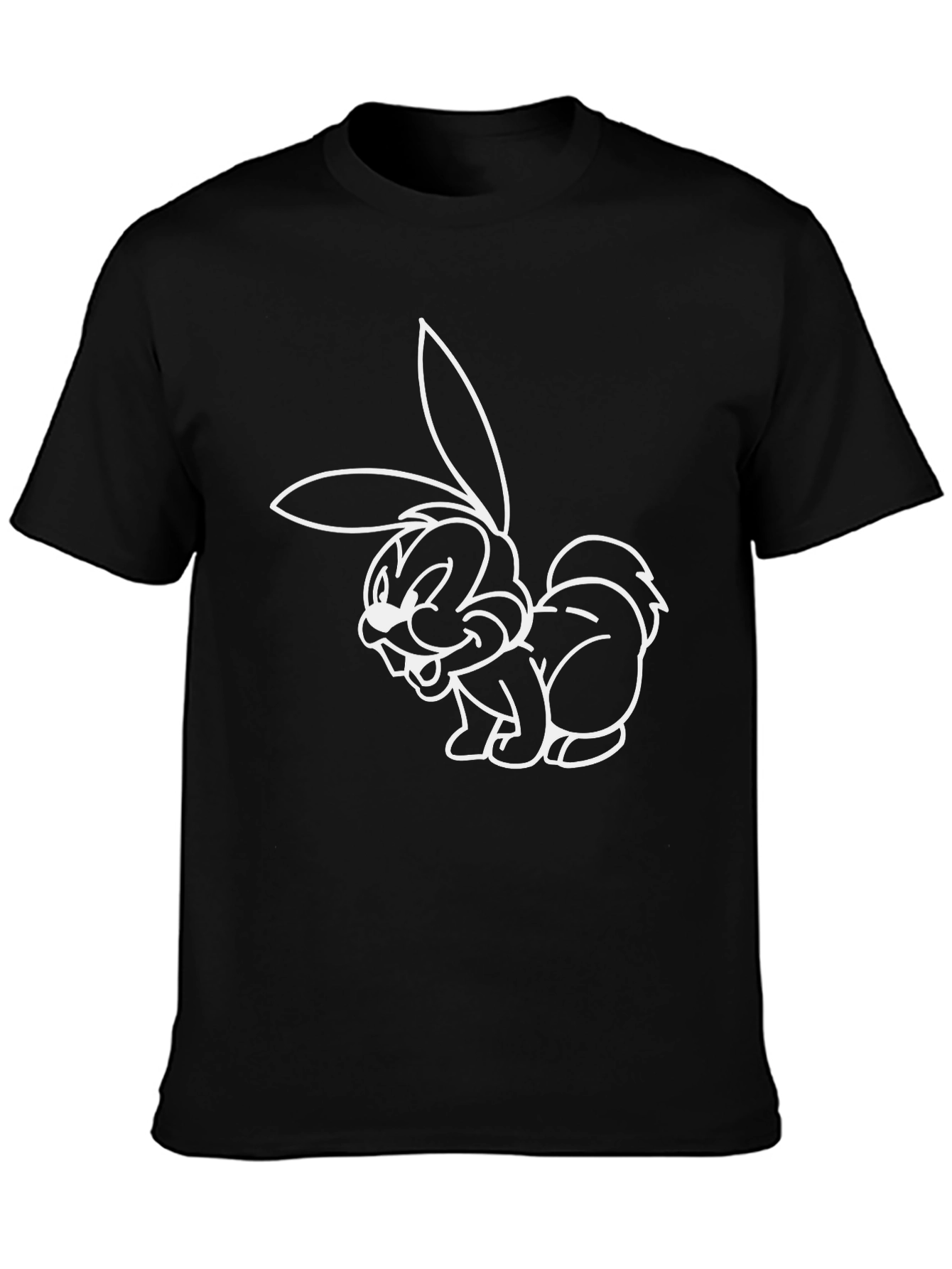 Funny Cartoon Bunny Graphic T-Shirt