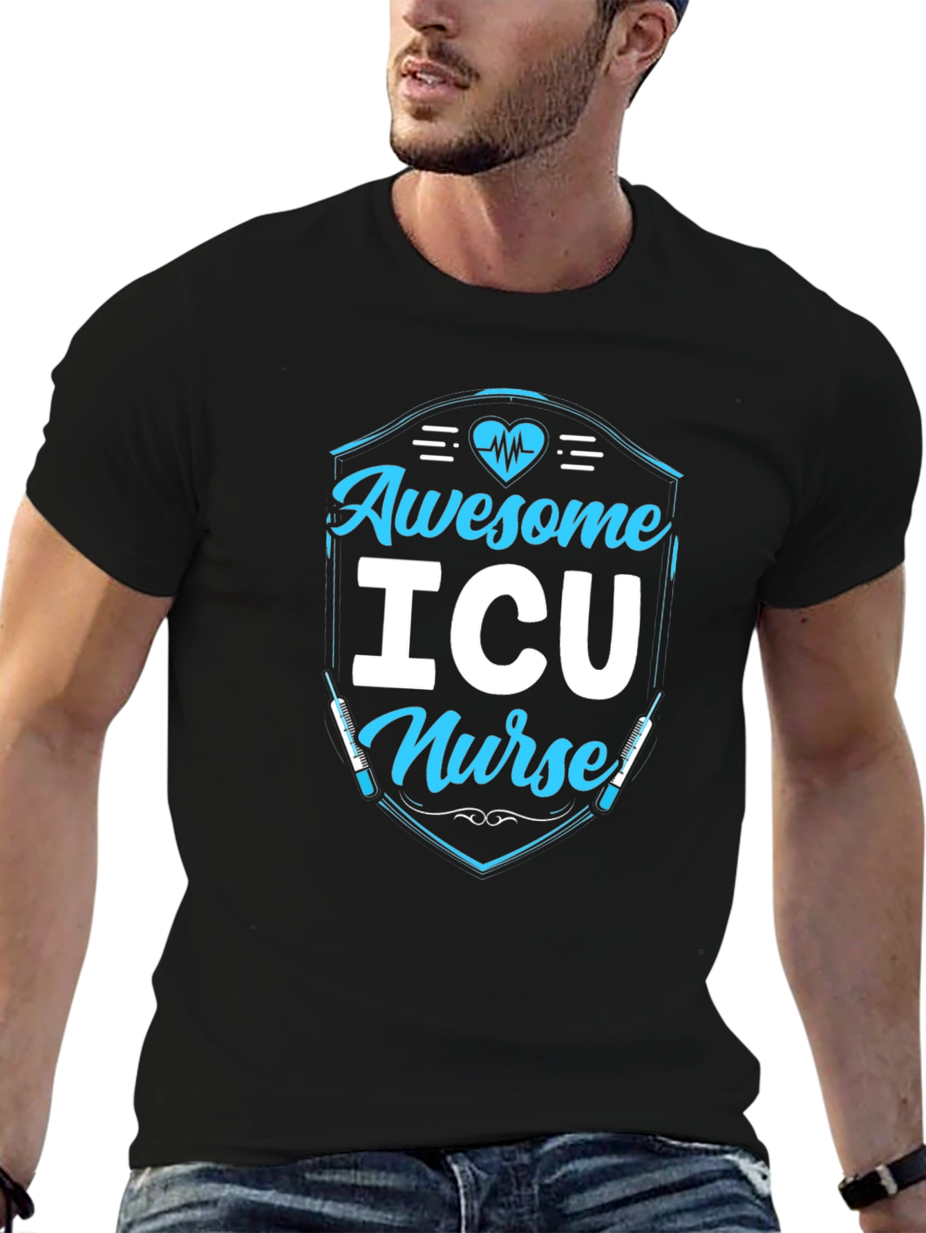 Awesome ICU Nurse Graphic Tee