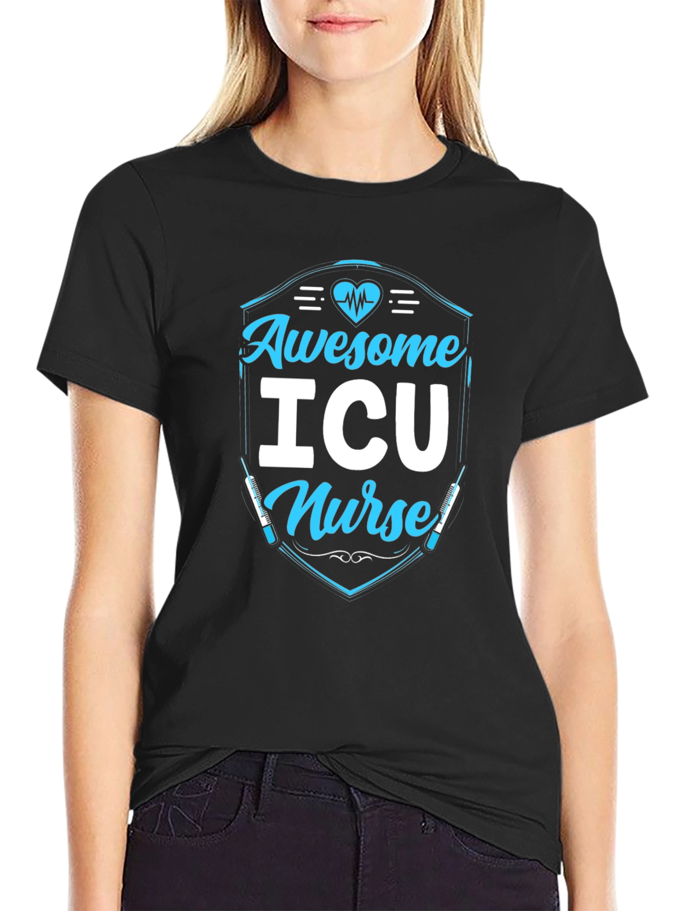 Awesome ICU Nurse Graphic Tee
