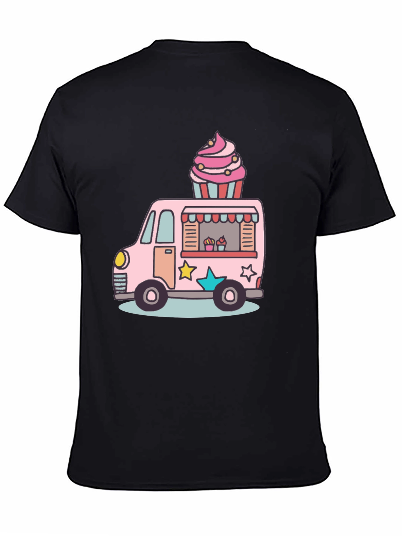 Cupcake Truck Graphic T-Shirt - Novelty Foodie Tee