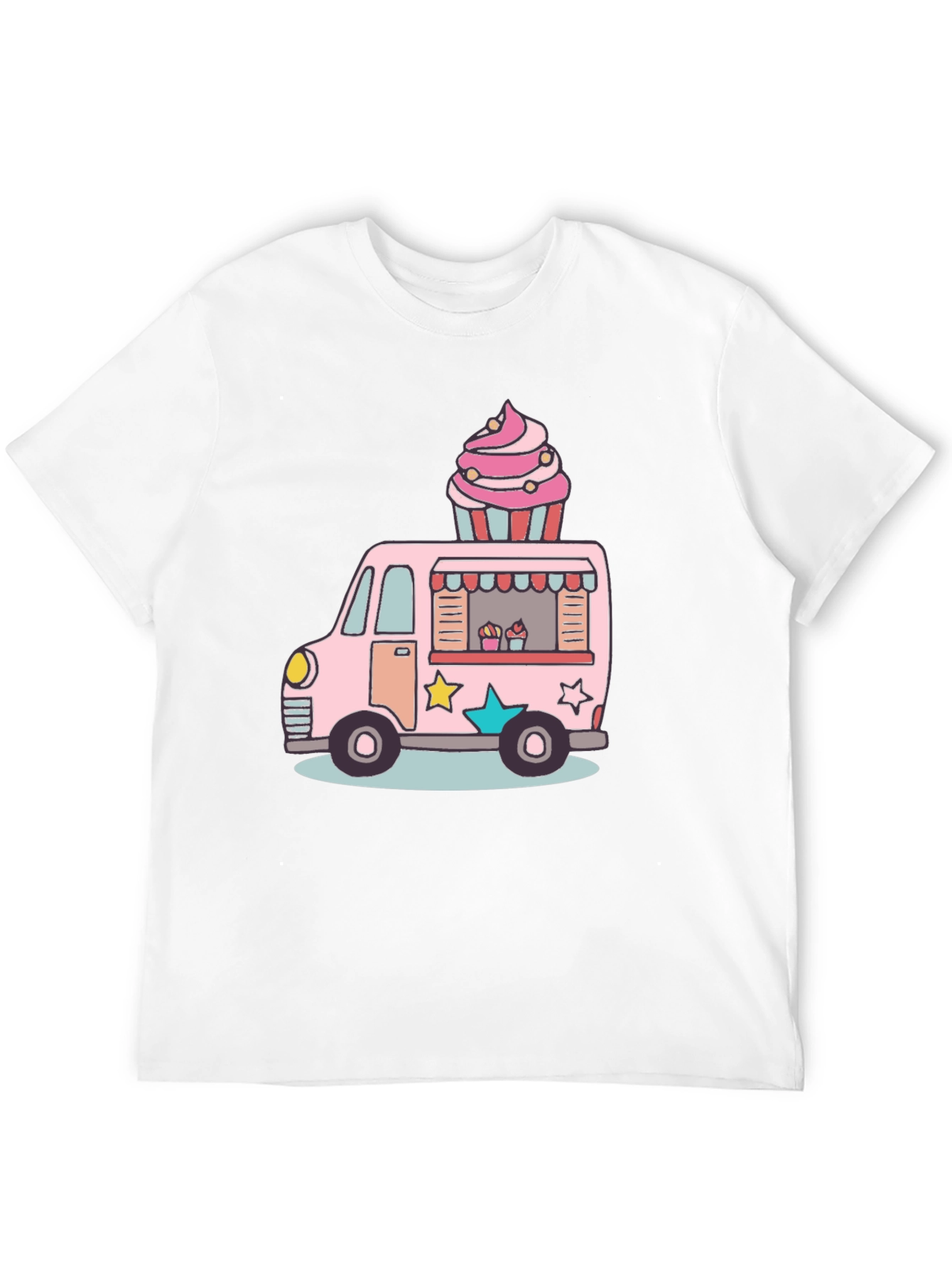 Cupcake Truck Graphic T-Shirt - Novelty Foodie Tee