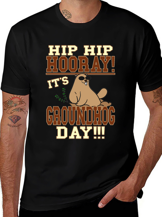 Hip Hip Hooray Groundhog Day T-Shirt