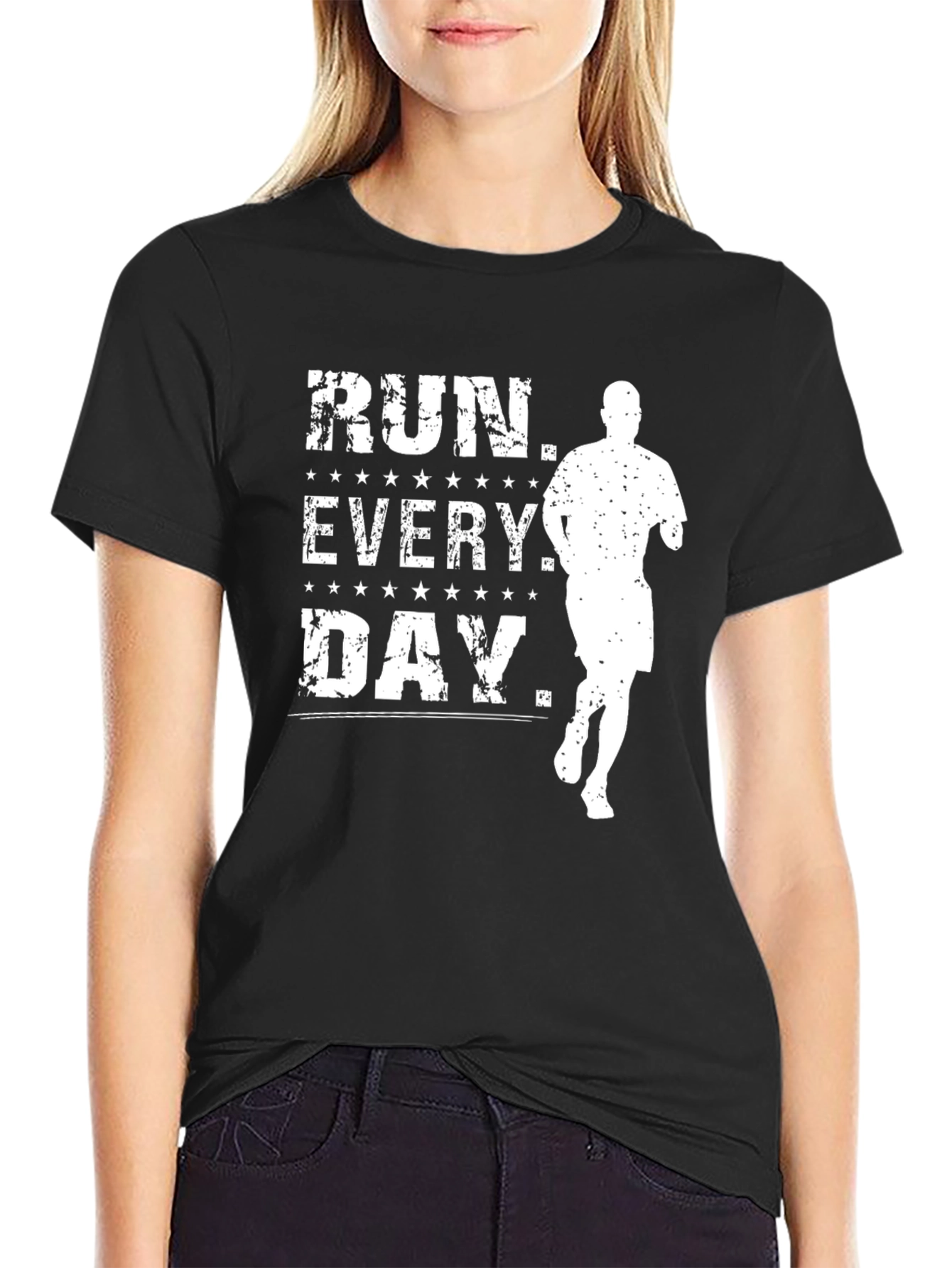 Run Every Day Graphic Tee - Fitness Motivation Shirt