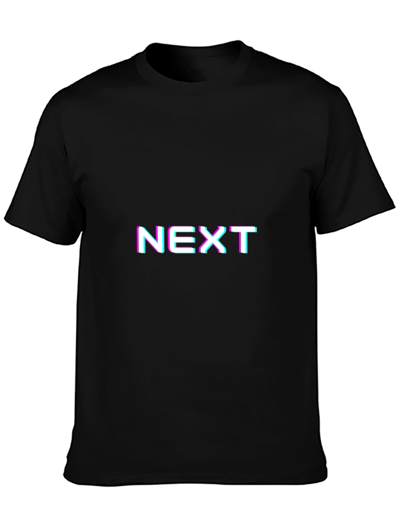 NEXT Glitch Graphic Tee - Black Casual Shirt
